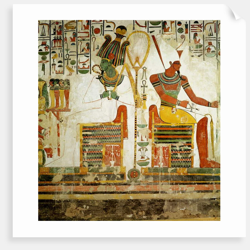The Gods Osiris and Atum by Egyptian 19th Dynasty