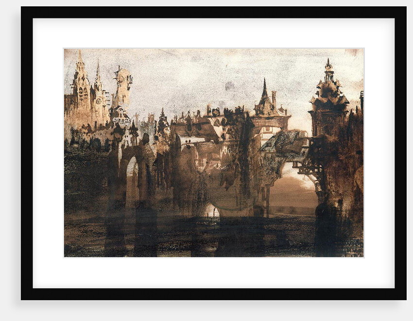 Town with a Broken Bridge by Victor Hugo