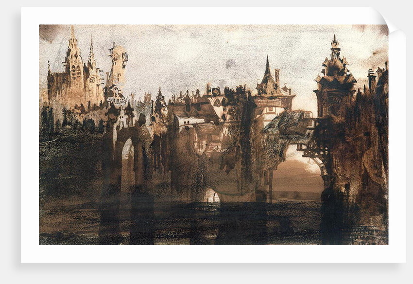 Town with a Broken Bridge by Victor Hugo