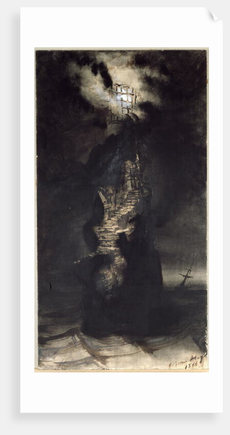 Casquets Lighthouse, 1866 by Victor Hugo