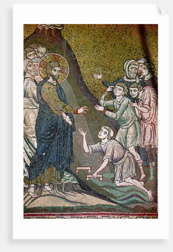 Jesus Healing the Crippled and the Blind by Byzantine School