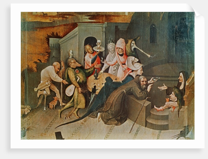 Triptych of the Temptation of St. Anthony, detail of the central panel by Hieronymus (after) Bosch