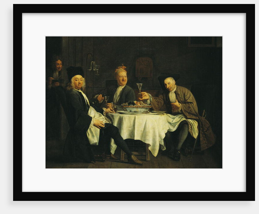 The Poet Alexis Piron at the Table with his Friends, Jean Joseph Vade and Charles Colle by Etienne Jeaurat