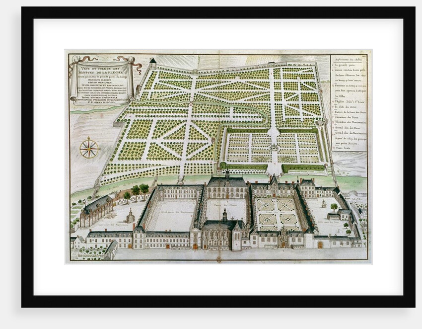 View of the Jesuit College in La Fleche, 1655 by French School