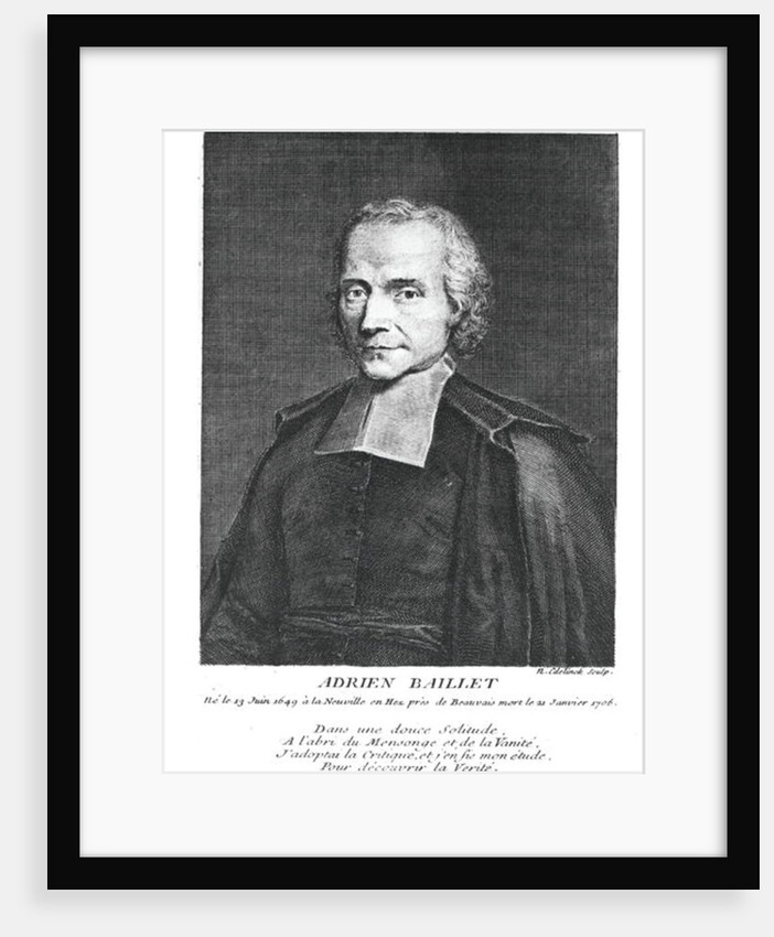Portrait of Adrien Baillet by Nicolas Etienne Edelinck