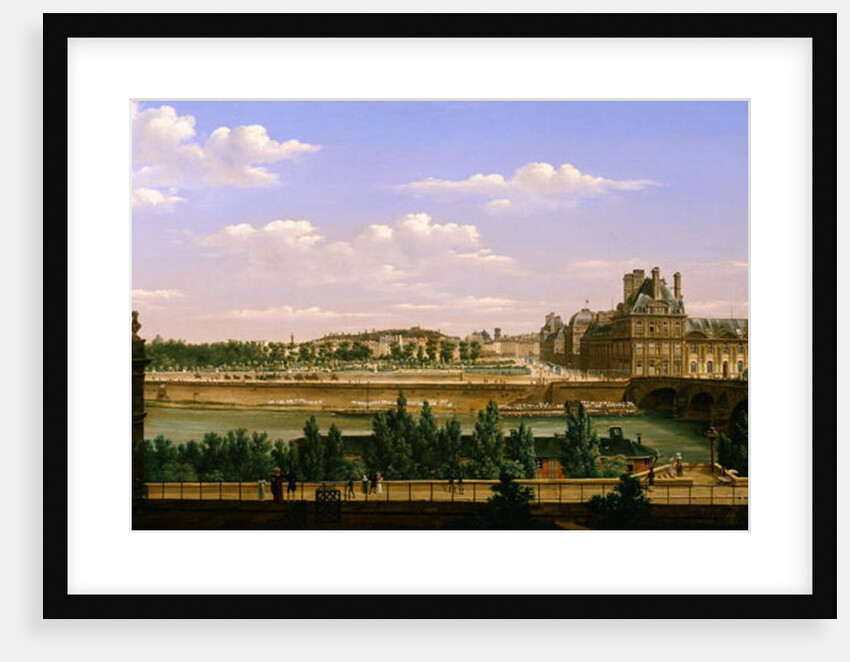 View of the Gardens and Palace of the Tuileries from the Quai d'Orsay, 1813 by Etienne Bouhot