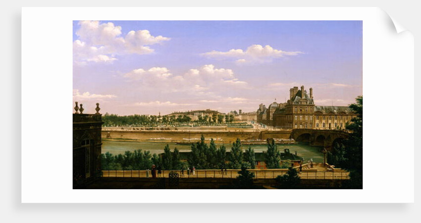 View of the Gardens and Palace of the Tuileries from the Quai d'Orsay, 1813 by Etienne Bouhot