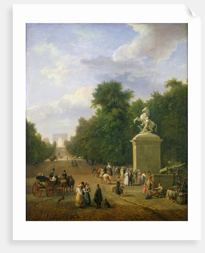 The Entrance to the Champs-Elysees in 1830 by Eustache Francois Duval