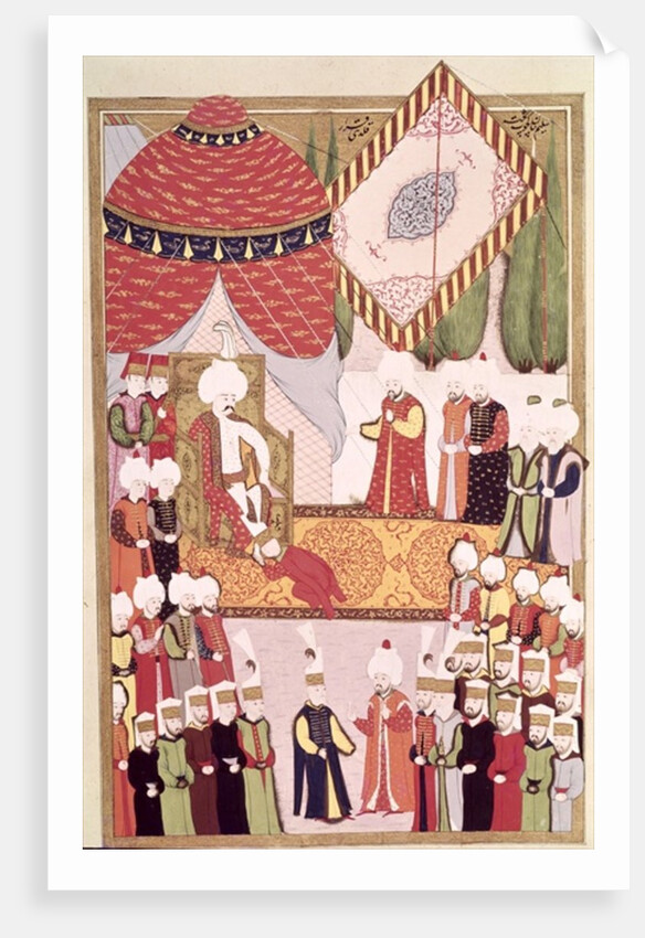The Coronation of Sultan Selim I from the 'Hunername' by Lokman by Ottoman School