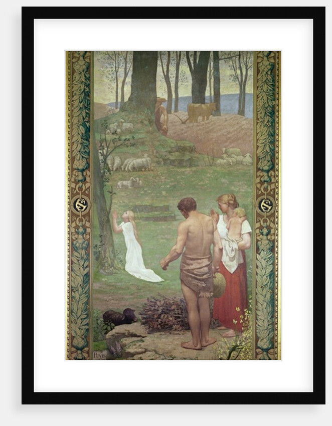 The Childhood of St. Genevieve by Pierre Puvis de Chavannes