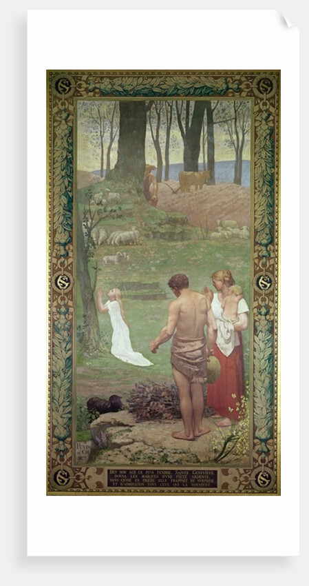 The Childhood of St. Genevieve by Pierre Puvis de Chavannes
