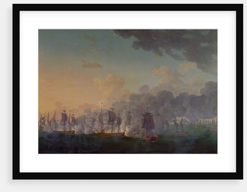 The Battle of Louisbourg on the 21st July 1781 by Auguste Rossel De Cercy