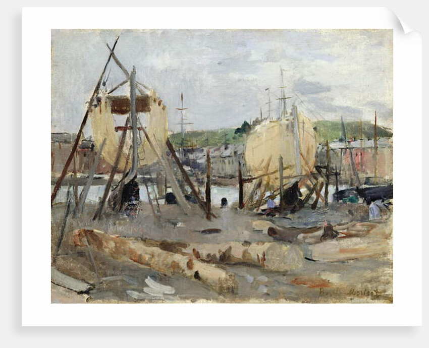 Boat building, 1874 by Berthe Morisot