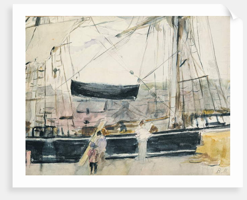Boat on the Quay, 1875 by Berthe Morisot
