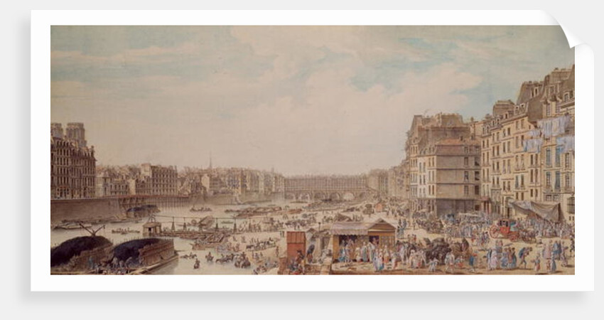 The Port au Ble and the Pont Notre-Dame, 1782 by Louis-Nicolas de Lespinasse