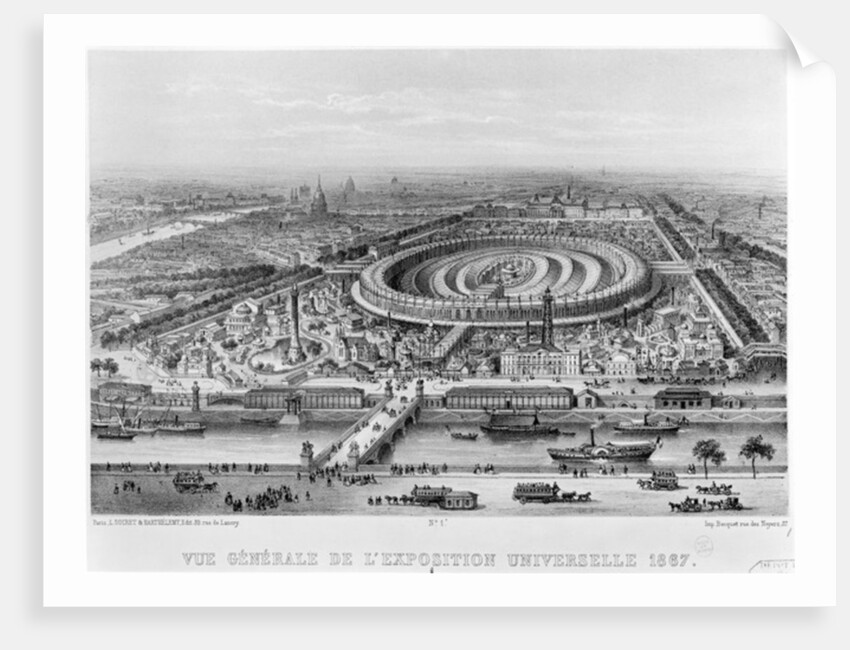 General View of the Exposition Universelle, Paris in 1867 by French School