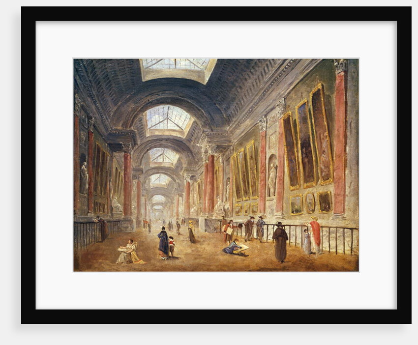 The Grande Galerie of the Louvre by Hubert Robert