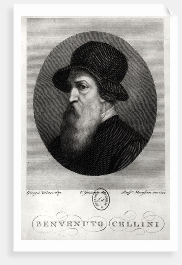 Portrait of Benvenuto Cellini by Giorgio (after) Vasari