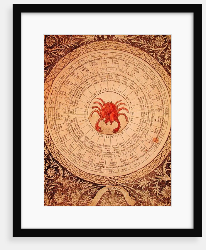 Astrological table of Cancer by Italian School
