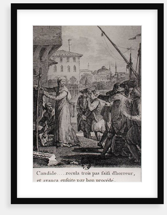 Candide... stepped back three steps seized with horror, and then proceeded by good process by Jean Michel the Younger Moreau