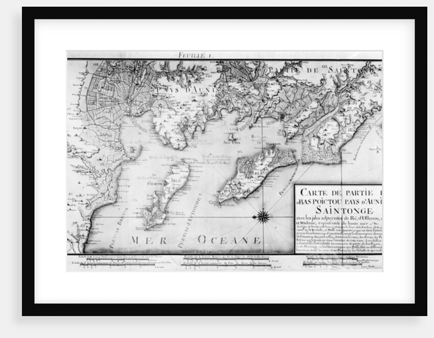 Atlas 131 H f.1 Map of Bas Poitou, Pays d'Aunis and Saintonge by Claude Masse