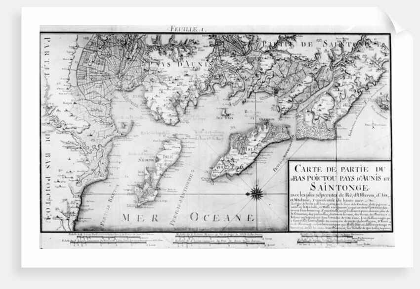 Atlas 131 H f.1 Map of Bas Poitou, Pays d'Aunis and Saintonge by Claude Masse