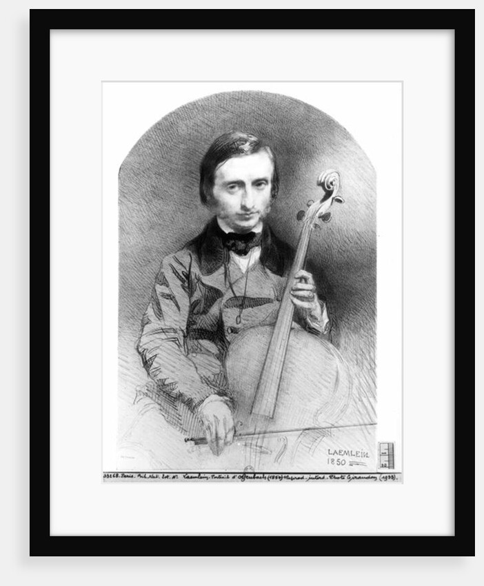 Portrait of Jacques Offenbach 1850 by Alexandre Laemlein