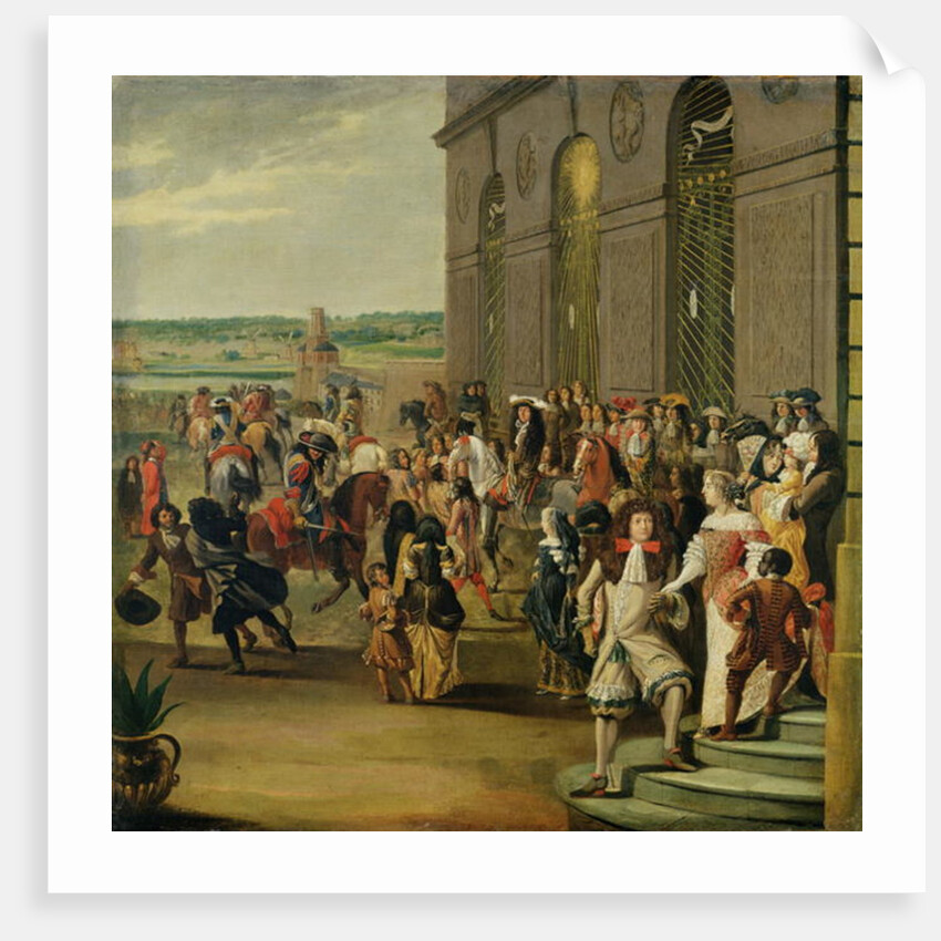 Louis XIV in Front of the Grotto of Thetis at Versailles, 1675 by French School