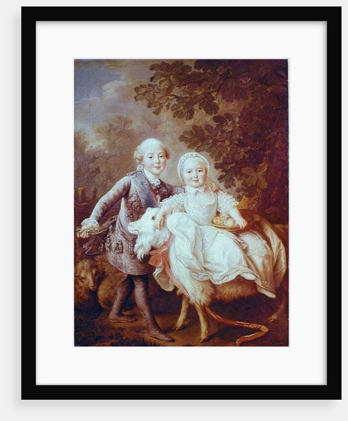 Charles of France Count of Artois and his Sister, Clothide 1763-64 by Francois-Hubert Drouais