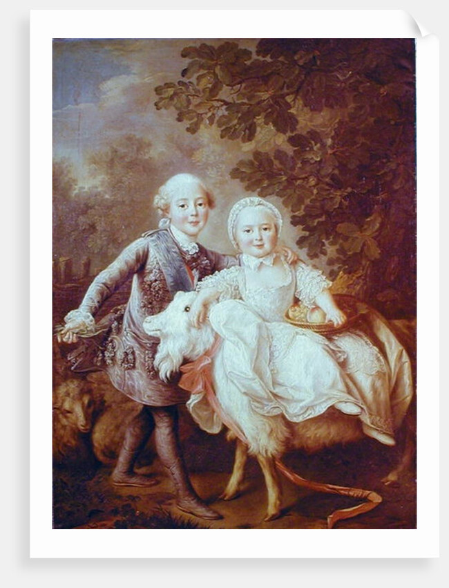 Charles of France Count of Artois and his Sister, Clothide 1763-64 by Francois-Hubert Drouais