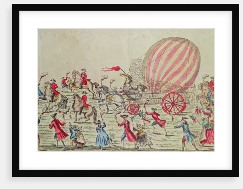 The Return of the Hot-Air Balloon to Paris, after the Experiment at the Champ de Mars by the Montgolfier Brothers by French School