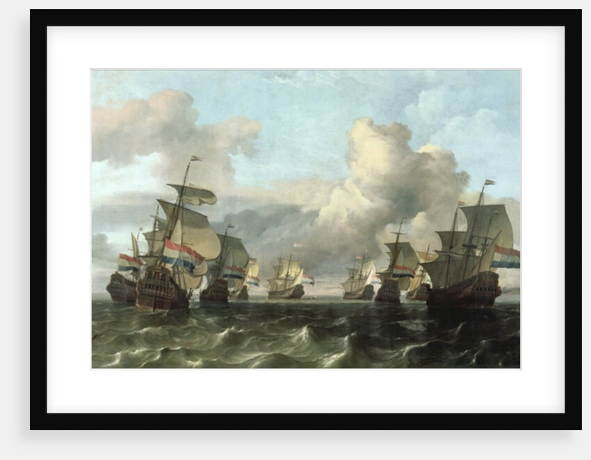 The Dutch Fleet of the India Company, 1675 by Ludolf I Backhuysen