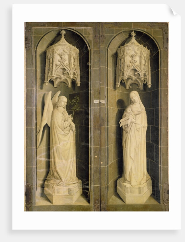 The Annunciation, outer panel from the Triptych of Moses and the Burning Bush, c.1476 by Nicolas Froment