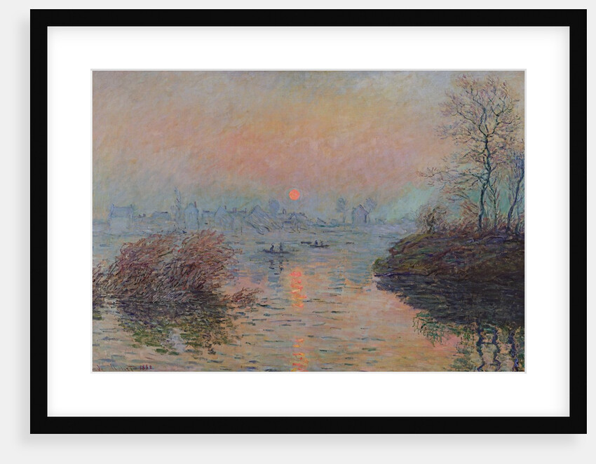 Sun Setting over the Seine at Lavacourt. Winter Effect, 1880 by Claude Monet