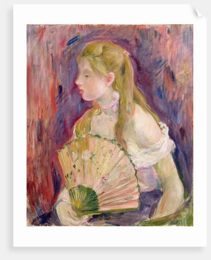 Young Girl with a Fan, 1893 by Berthe Morisot