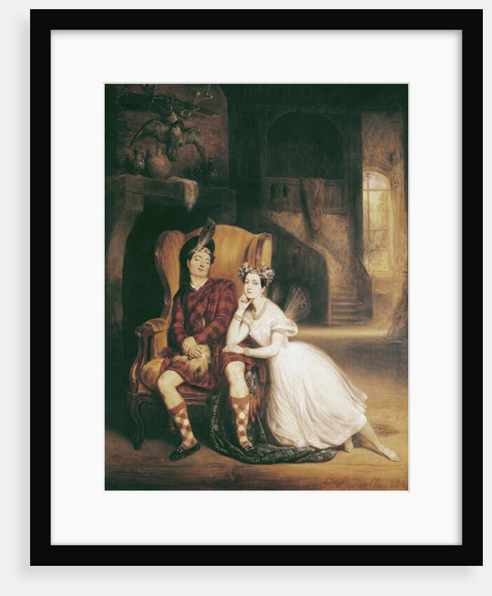 Marie and Paul Taglioni in the ballet 'La Sylphide', 1832 by Francois Gabriel Guillaume Lepaulle