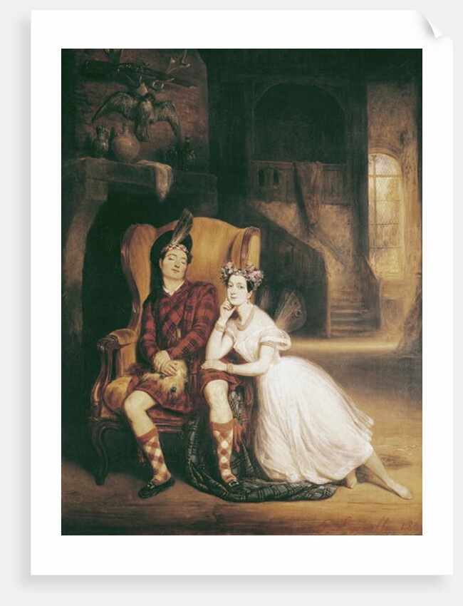 Marie and Paul Taglioni in the ballet 'La Sylphide', 1832 by Francois Gabriel Guillaume Lepaulle