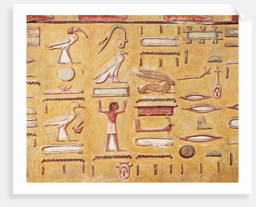 Hieroglyphics by Egyptian 19th Dynasty