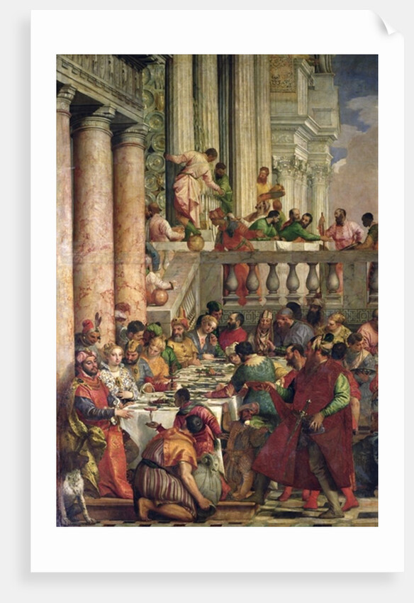 The Marriage Feast at Cana, detail of the left hand side, c.1562 by Veronese