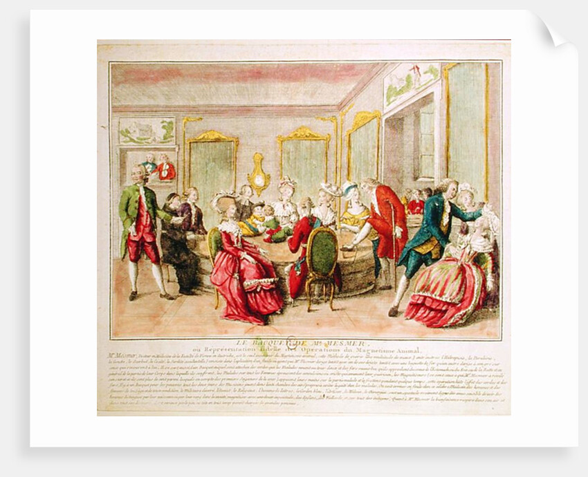 Hypnotism Session with Franz Anton Mesmer 1784 by French School