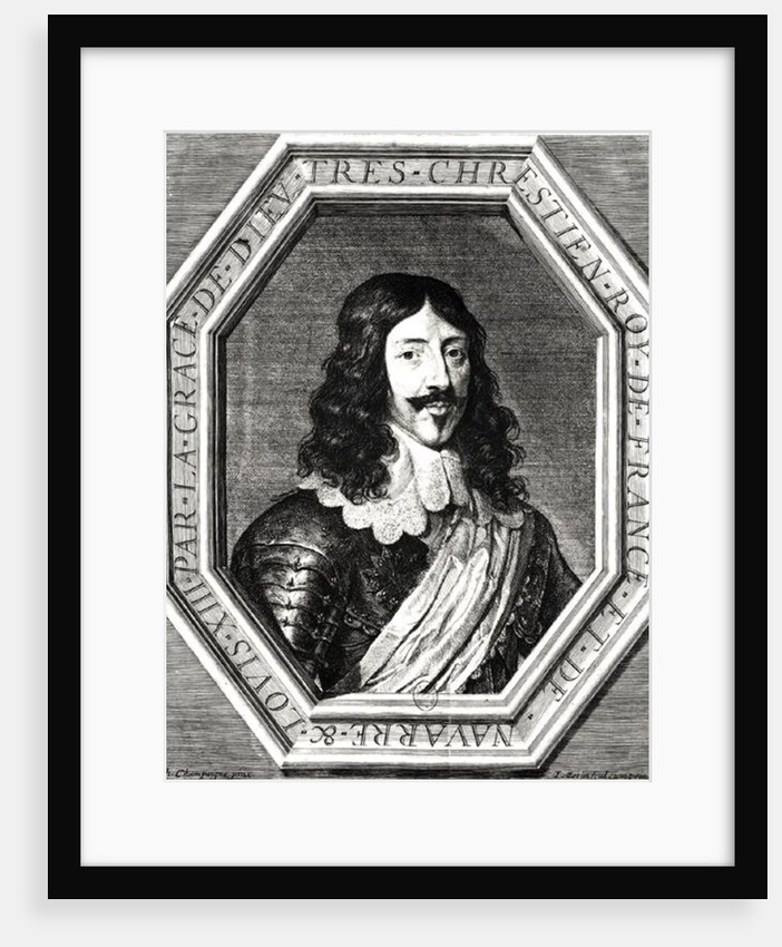 Portrait of Louis XIII engraving by Jean Morin by Philippe de Champaigne