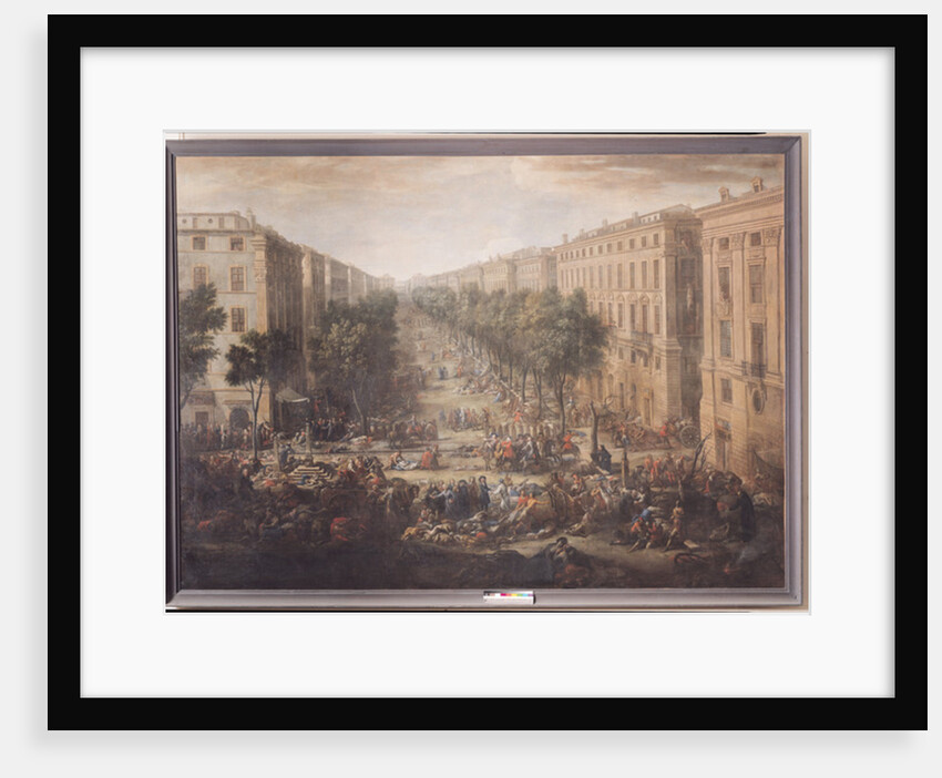 View of the Cours Belsunce, Marseilles, During the Plague of 1720, 1721 by Michel Serre