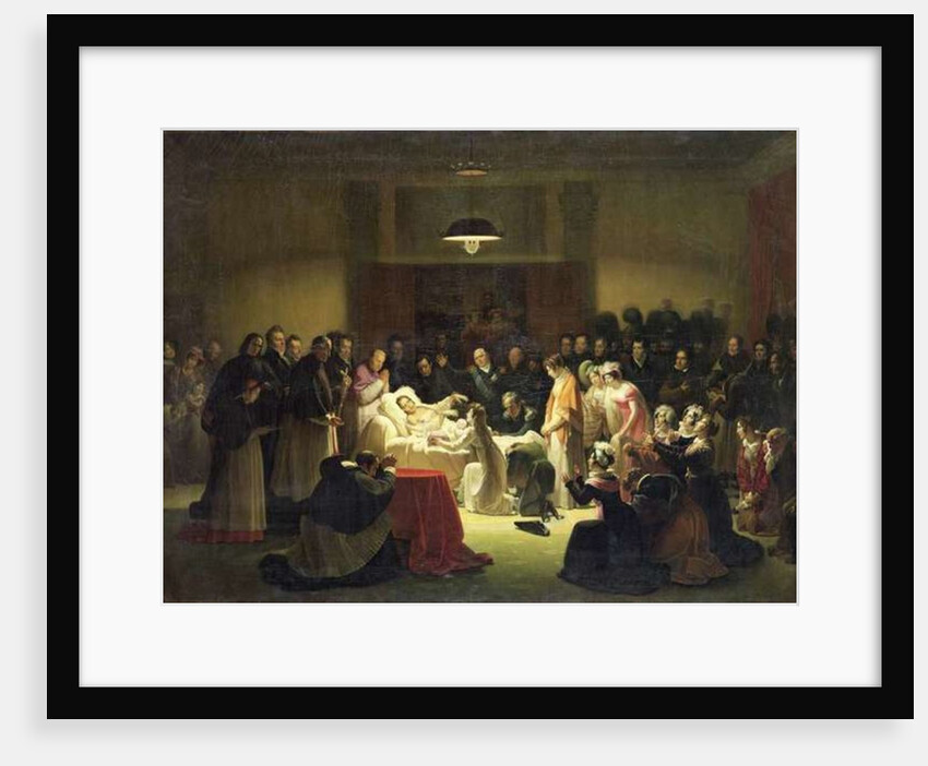 The Last Moments of Charles-Ferdinand of France in the Administration Room of the Paris Opera House, 14th February 1820, c.1828 by Alexandre Menjaud