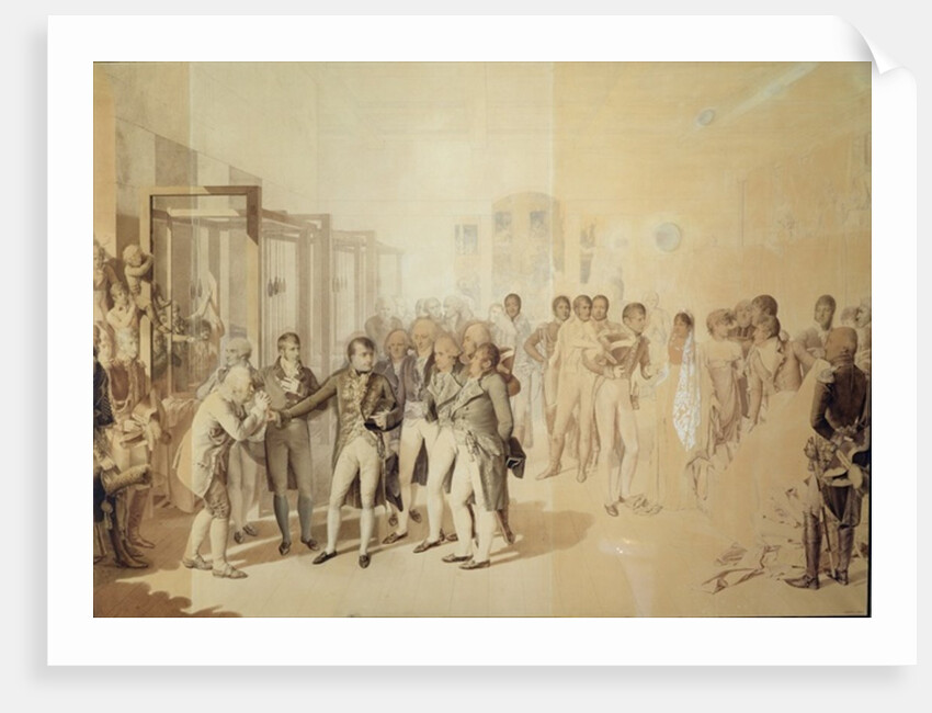 Napoleon I Visiting the Sevene Brothers' Factory in Rouen, November 1802, 1804 by Jean-Baptiste Isabey