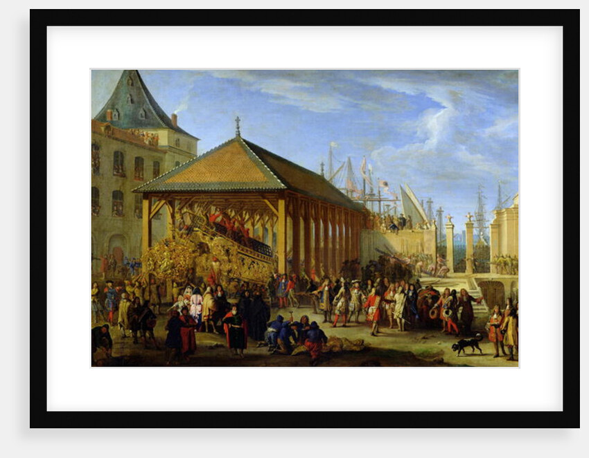 Jean-Baptiste Colbert Marquis de Seignelay and Louis Victor de Rochechouart Duc de Vivonne Visiting the Galleon 'Reale de France' in the Arsenal of Marseilles in 1669 by Jean Baptiste I de La Rose