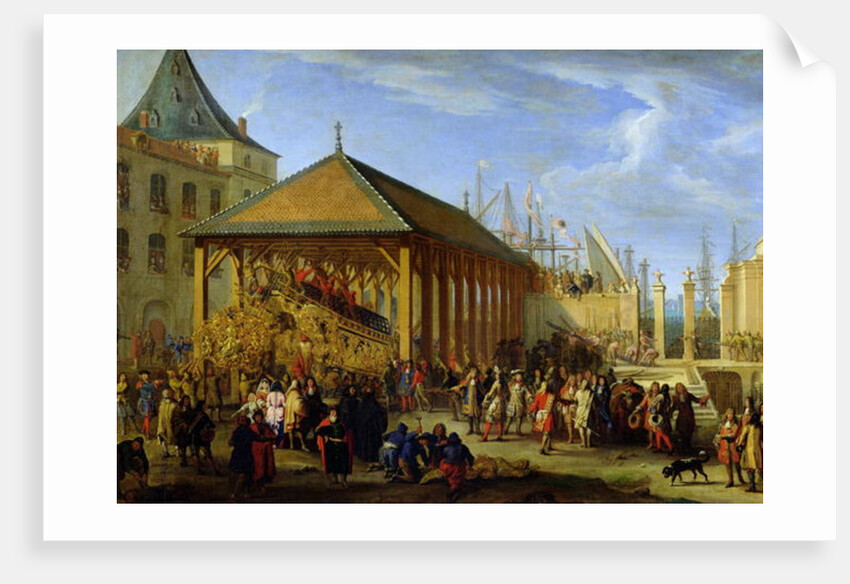 Jean-Baptiste Colbert Marquis de Seignelay and Louis Victor de Rochechouart Duc de Vivonne Visiting the Galleon 'Reale de France' in the Arsenal of Marseilles in 1669 by Jean Baptiste I de La Rose