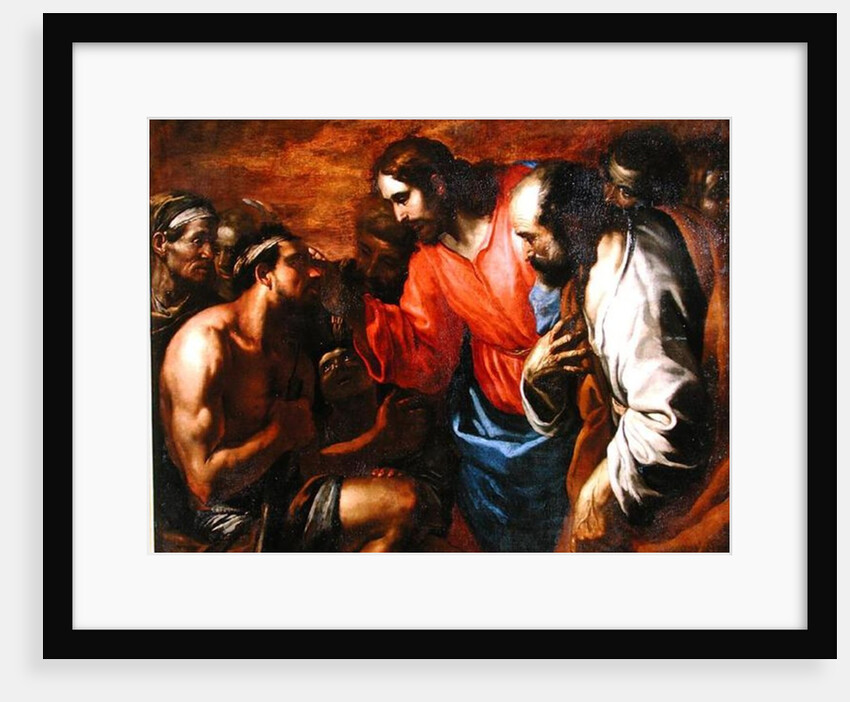 Christ Healing the Blind Man of Jericho by Italian School