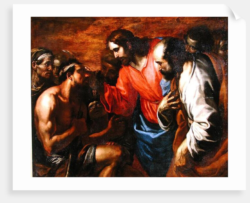 Christ Healing the Blind Man of Jericho by Italian School
