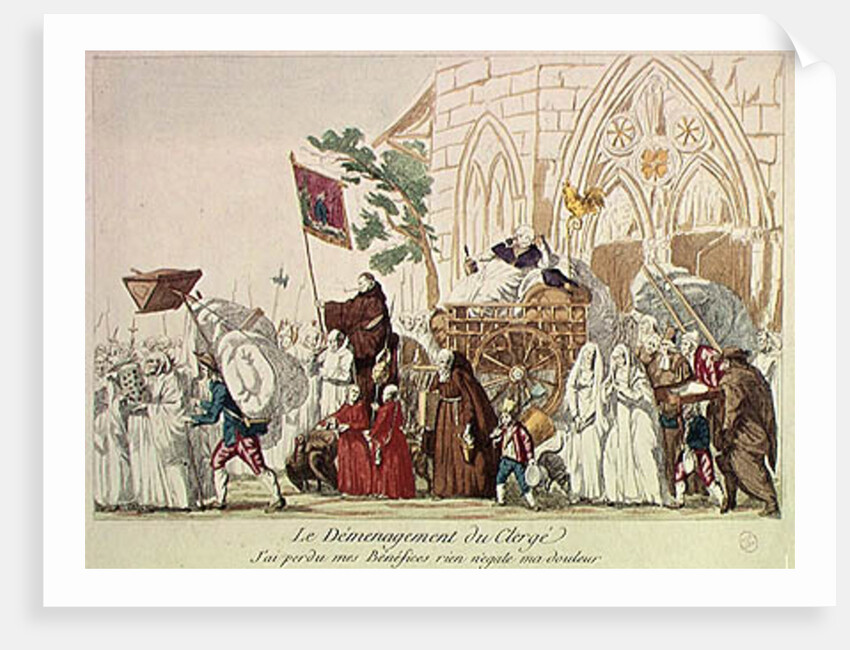 Clergy Leaving the Church after the Sale of Church Property by French School