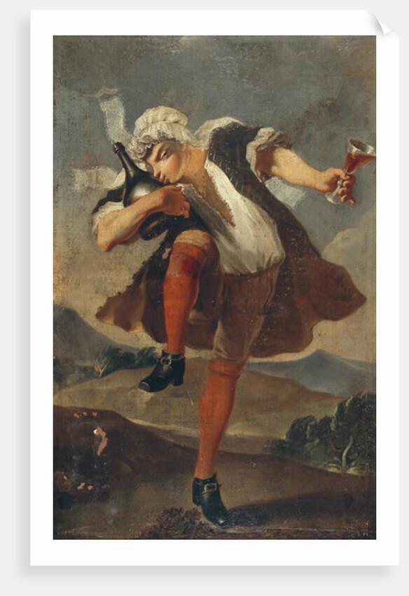 The Good Bottle, wine merchant's sign by French School